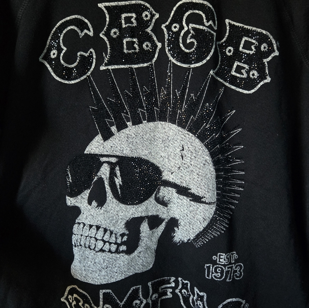 NWOT Lauren Moshi Crystal Anela CBGB sweatshirt - Picture 12 of 15